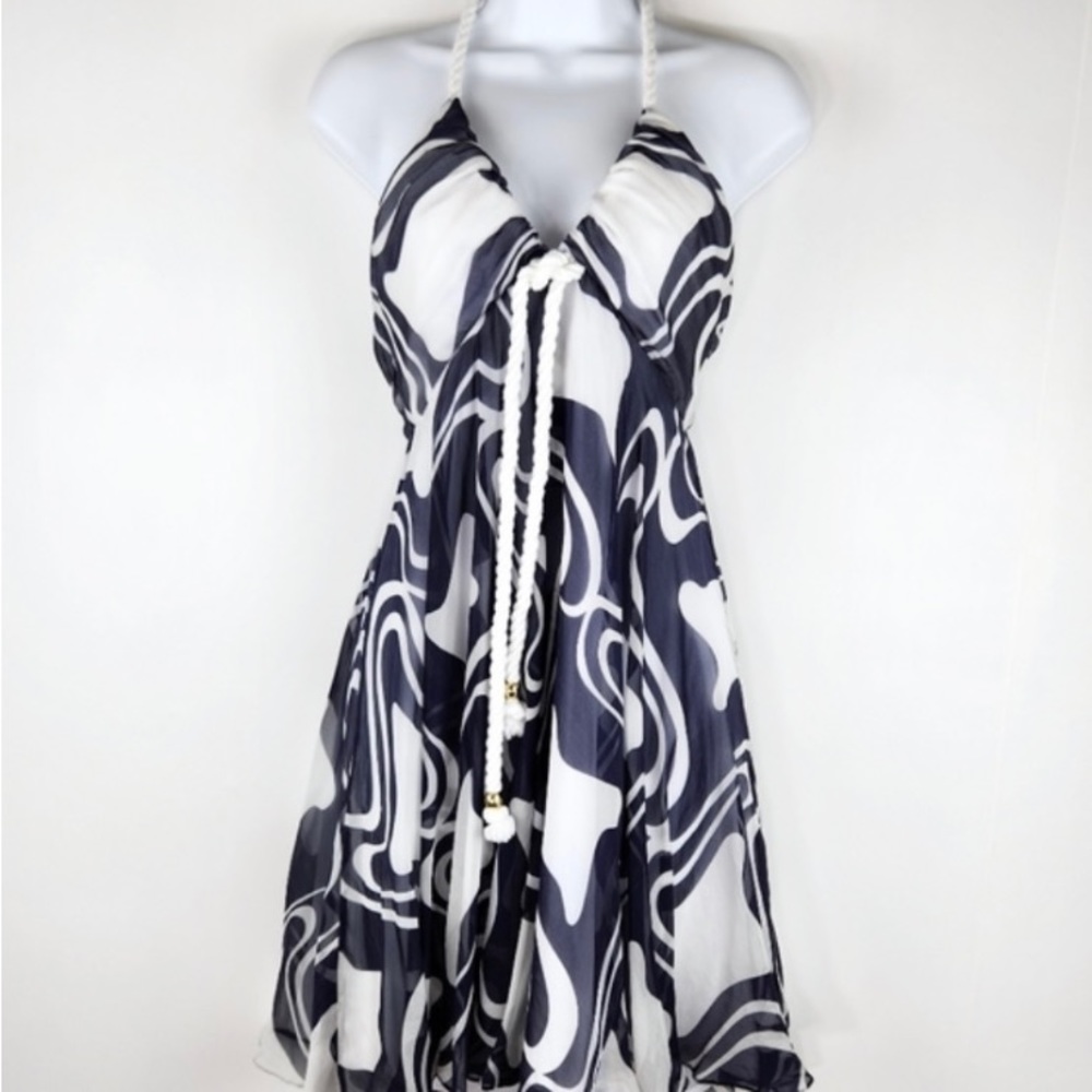 Milly of New York Nautical Halter Mini Dress